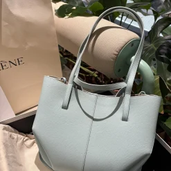 Alternative view of POLENE Totes Bags Leather Light Blue 22X33X13CM E8010066516