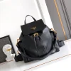 PRADA Backpacks Bags Lambskin Black-Gold 27X29X12.5CM G5010060345