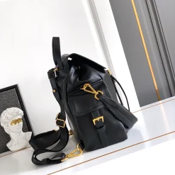 Alternative view of PRADA Backpacks Bags Lambskin Black-Gold 27X29X12.5CM G5010060345