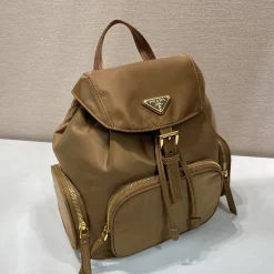 Alternative view of PRADA Backpacks Bags Nylon Brown-Gold 24.5X29X12CM D2010060136