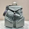 PRADA Backpacks Bags Nylon Calfskin Grey 38X45X18CM F5010060206