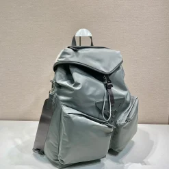 Alternative view of PRADA Backpacks Bags Nylon Calfskin Grey 38X45X18CM F5010060206