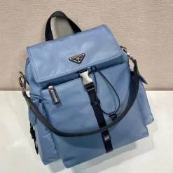 Alternative view of PRADA Backpacks Bags Recycled Nylon Leather Blue-Black 39X37X20CM F2010060276