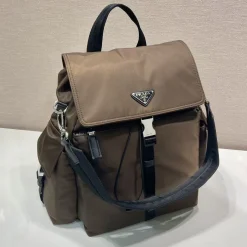 Alternative view of PRADA Backpacks Bags Recycled Nylon Leather Brown-Black 39X37X20CM F4010060265