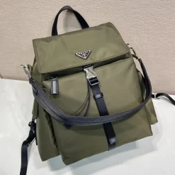 Alternative view of PRADA Backpacks Bags Recycled Nylon Leather Green-Black 39X37X20CM F2010060314