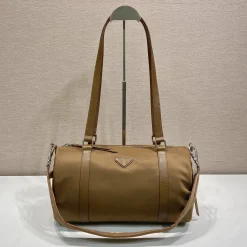 PRADA Duffles Bags Brown-Silver 32.5X17X16.5CM D8010060252