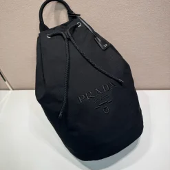 Alternative view of PRADA Duffles Bags Linen Blend Black 34X55X34CM E8010060303