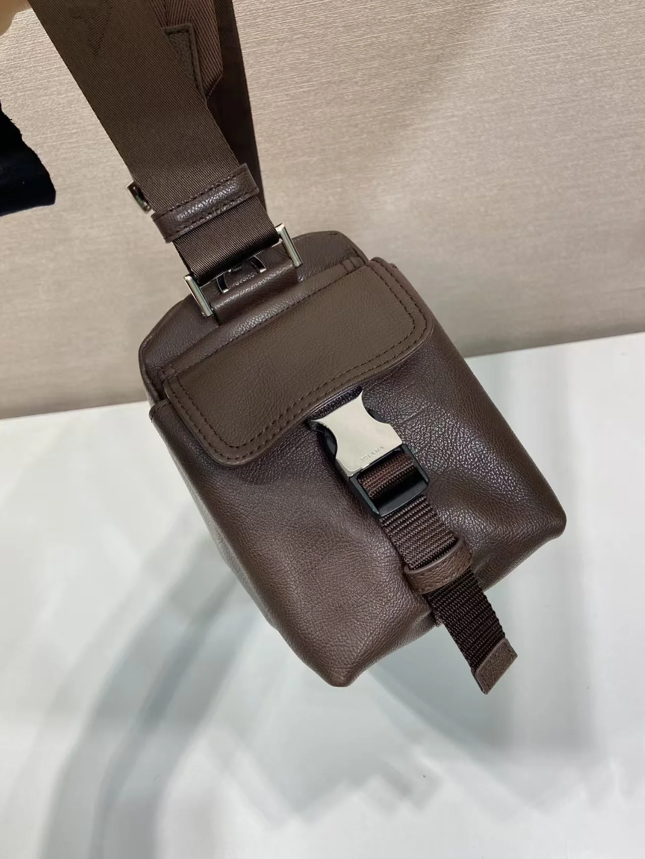 PRADA Messenger Bags Brown 31X17X11CM F0010060042 - Image 5