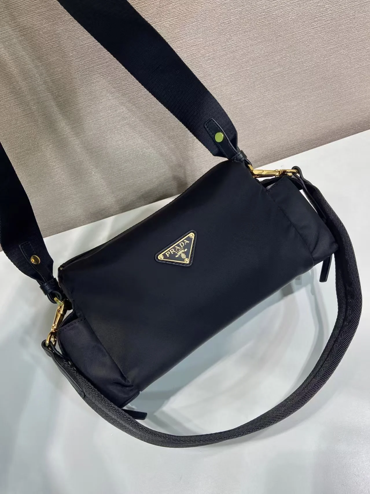 PRADA Shoulder Bags Black-Gold 25X12.5X9.5CM D6010060233 - Image 4