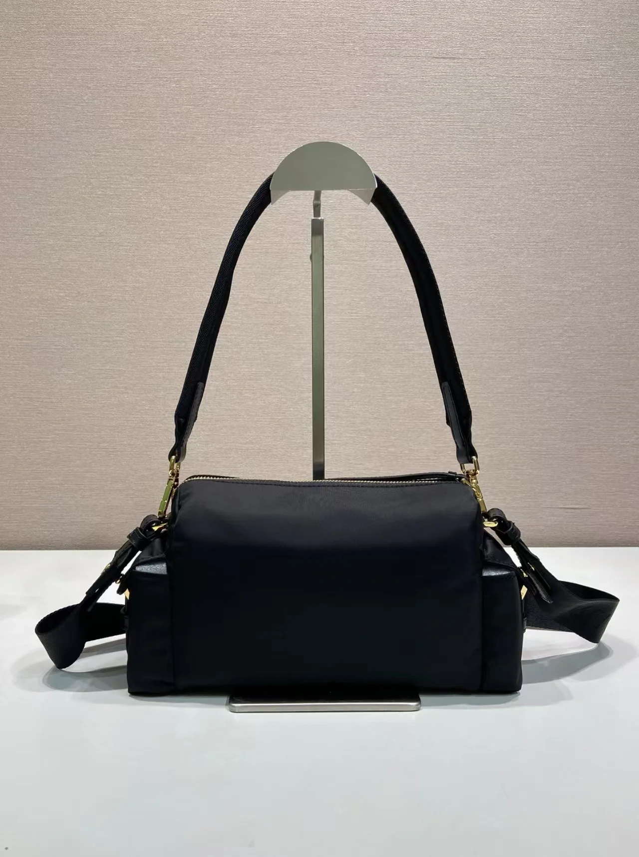 PRADA Shoulder Bags Black-Gold 25X12.5X9.5CM D6010060233 - Image 5