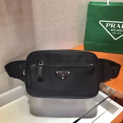 Alternative view of PRADA Shoulder Bags Nylon Black-Silver 21X12.5X4.5CM B8010060060