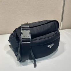 Alternative view of PRADA Shoulder Bags Nylon Black-Silver 26X20X10CM C5010060218