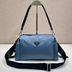 PRADA Shoulder Bags Nylon Blue-Black 31X17X11CM D8010060052