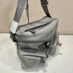 Alternative view of PRADA Shoulder Bags Nylon Grey 29X23X15CM D8010060159