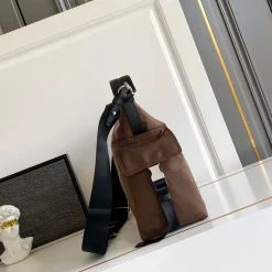 Alternative view of PRADA Shoulder Bags Nylon Leather Brown-Black 43X29.5X15CM D9010060379