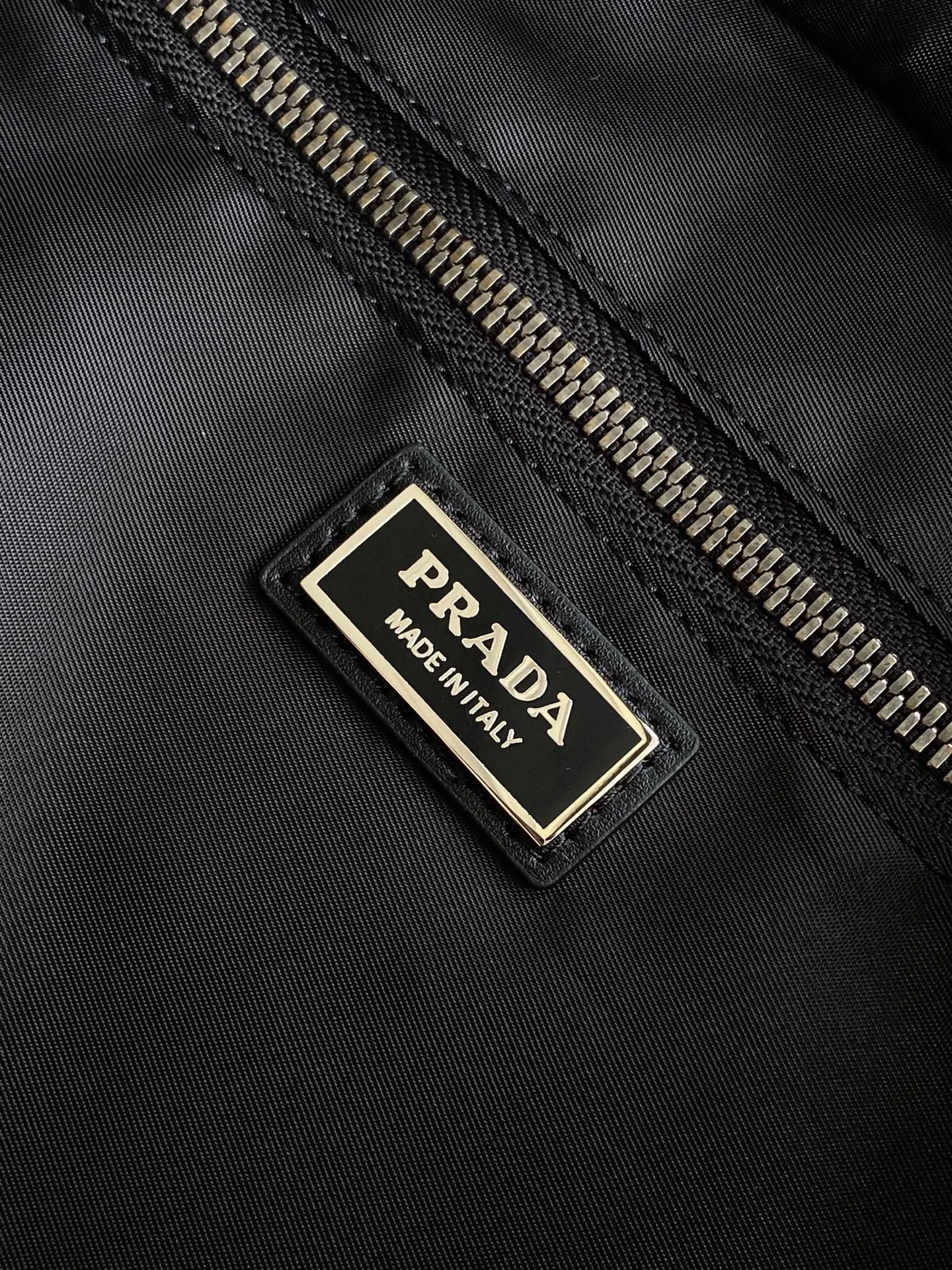 PRADA Shoulder Bags Nylon Leather Brown-Black 43X29.5X15CM D9010060379 - Image 9