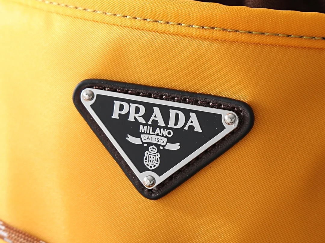 PRADA Shoulder Bags Nylon Leather Yellow-Brown 13X18CM C3010060010 - Image 7