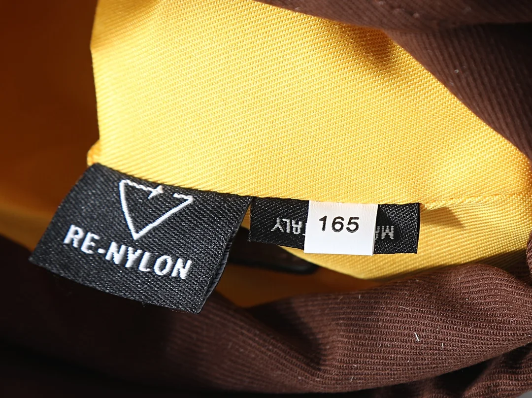 PRADA Shoulder Bags Nylon Leather Yellow-Brown 13X18CM C3010060010 - Image 9
