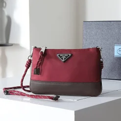 PRADA Shoulder Bags Re-Nylon Red-Brown 22X14CM C0010060027