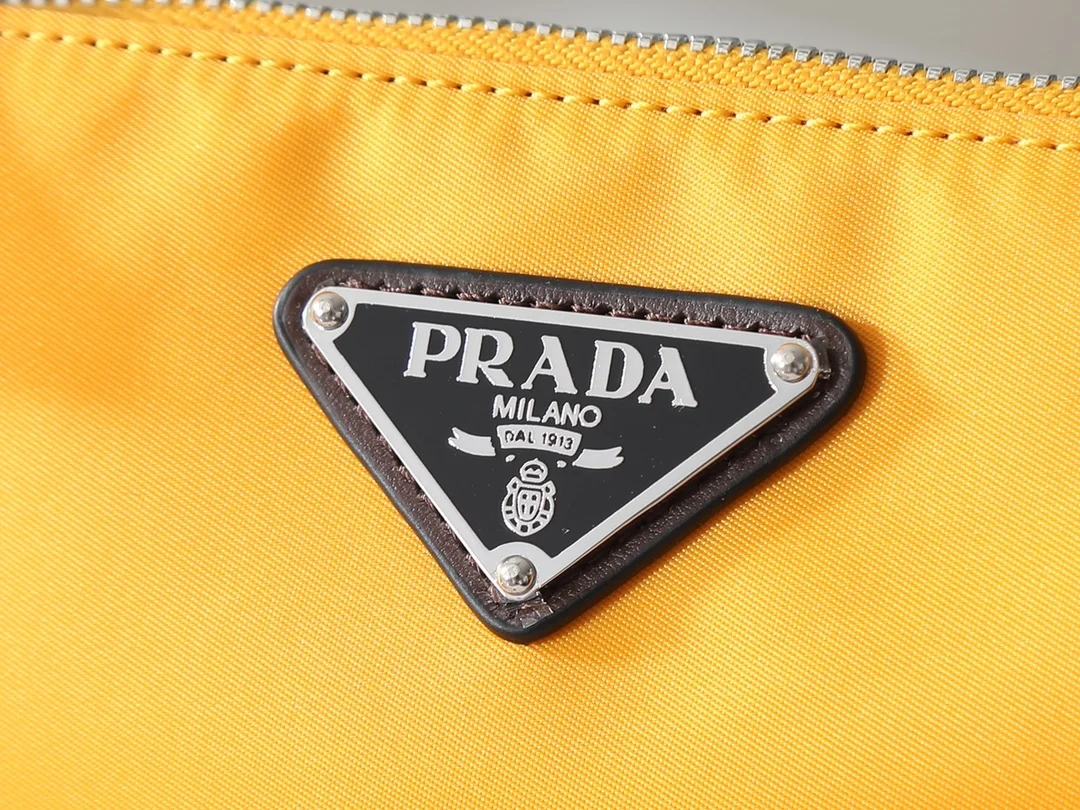 PRADA Shoulder Bags Recycled Nylon Yellow-Brown 22X14CM C0010060032 - Image 5