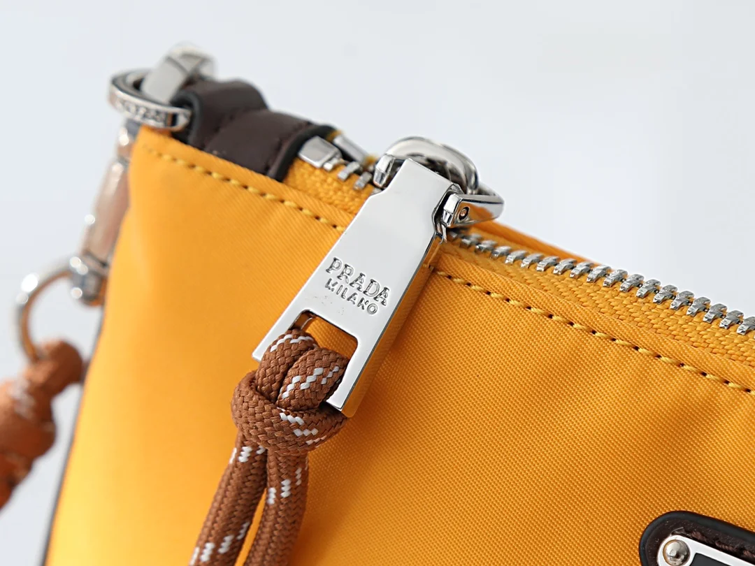PRADA Shoulder Bags Recycled Nylon Yellow-Brown 22X14CM C0010060032 - Image 9