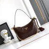 PRADA Shoulder Bags Waxed Leather Brown-Gold 22.5X13.5X9.5CM D9010060387