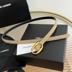 Alternative view of SAINT LAURENT Belts Beige-Gold 1.5cm Width A7010050057
