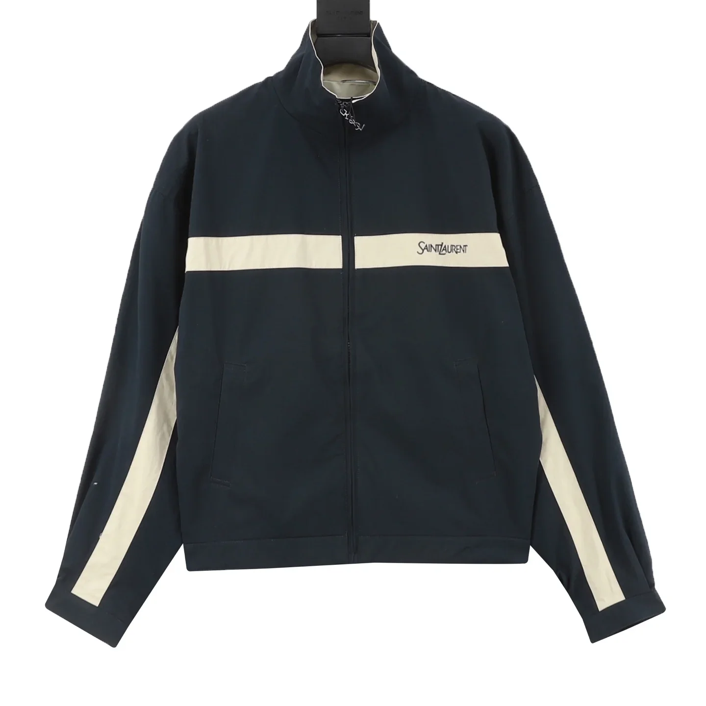 SAINT LAURENT Jackets Cotton Poplin Navy-Cream 48-54 C00202610040083