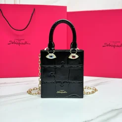 Alternative view of SCHIAPARELLI Shoulder Bags Black-Gold 17X15X5.5CM A35010067076