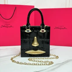 SCHIAPARELLI Shoulder Bags Black-Gold 20X19X9CM A45010067077