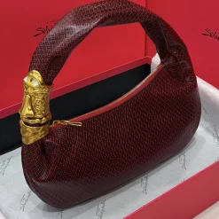 SCHIAPARELLI Shoulder Bags Leather Red-Gold 40X39X27CM A30010067089
