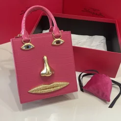 SCHIAPARELLI Top Handle Bags Pink-Gold 20X19X9CM A28010067072