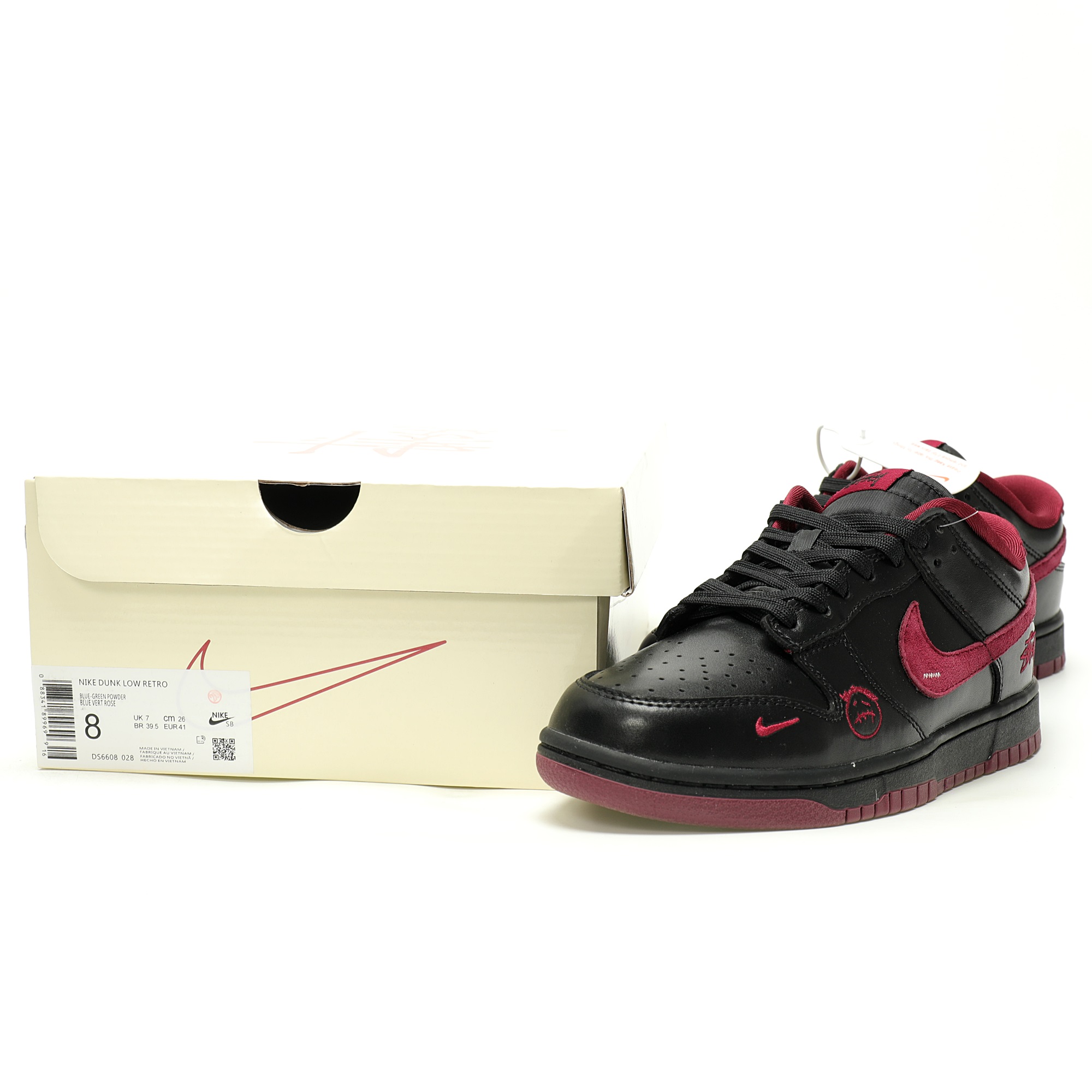 Stussy x Nike By You SB Dunk Low Retro SP D56608-028 - Image 9