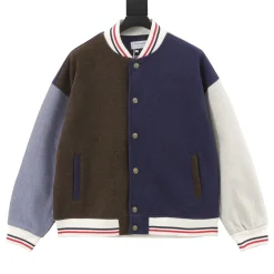 THOM BROWNE Jackets Wool Blend Cupro Brown-Navy-Grey-Blue 1-4 C00202610040089