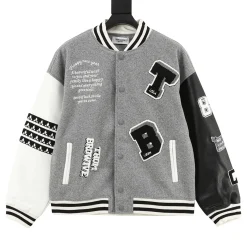 THOM BROWNE Jackets Wool Blend Gray-Black-White 1-4 C00202610040090