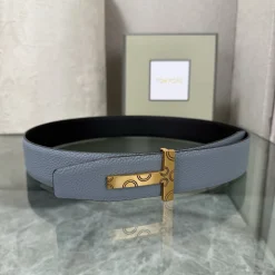 TOM FORD Belts Calfskin Leather Blue-Gold A7010050005