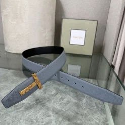 Alternative view of TOM FORD Belts Calfskin Leather Blue-Gold A7010050005