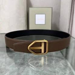 TOM FORD Belts Top-grain Leather Blue-Black-Brown A7010050059