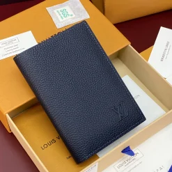 Uncategorized Wallet Bags Waxed Leather Blue-Black 10X14X2.5CM A8010061859