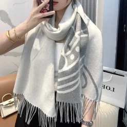 VIVIENNE WESTWOOD Scarves Wool White-Grey One Size A2010071219