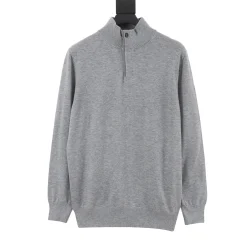 ZEGNA Sweaters Merino Wool Leather Grey M-XXL B50202610040093